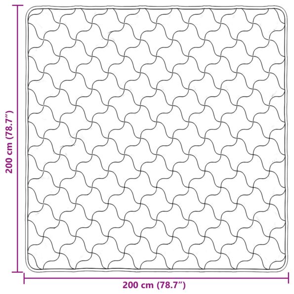 vidaXL Letná prikrývka Šnurovaný Sivohnedá 200 x 200 cm – Obrázok 10