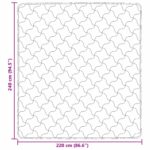 vidaXL Letná prikrývka Šnurovaný Sivohnedá 220 x 240 cm – Obrázok 10