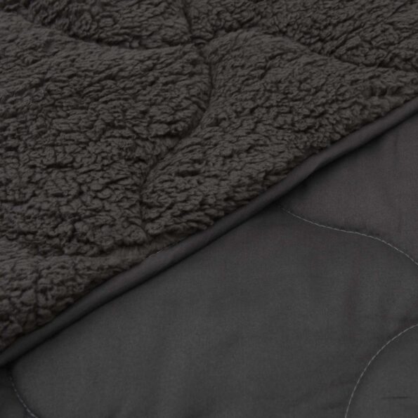 vidaXL Zimný prehoz Antracit 140 x 220 cm Mikrofáza a Teddy fleece – Obrázok 5