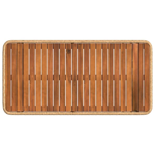 vidaXL Záhradný jedálenský set s vankúšom 4 pcs Prírodná a biela – Obrázok 7