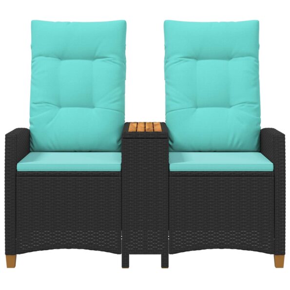 vidaXL Hojdačka s tabletou Čierna a tyrkysová 126 x 65 x 112 cm – Obrázok 4