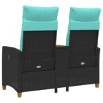 vidaXL Hojdačka s tabletou Čierna a tyrkysová 126 x 65 x 112 cm – Obrázok 6