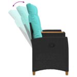 vidaXL Hojdačka s tabletou Čierna a tyrkysová 126 x 65 x 112 cm – Obrázok 8