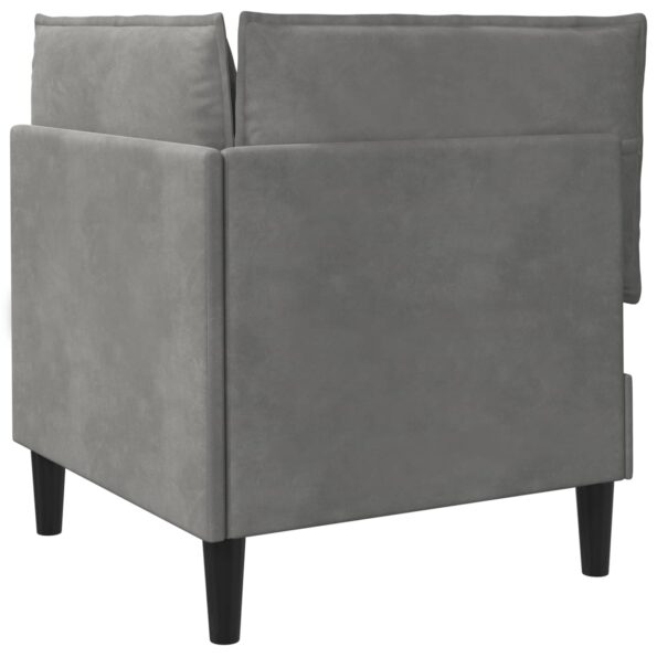 vidaXL Sofa s úložným priestorom Svetlosivá Zamat – Obrázok 7