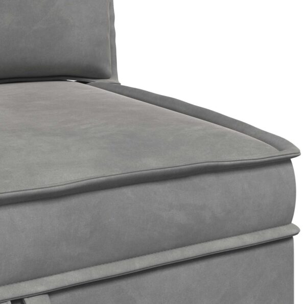 vidaXL Sofa s úložným priestorom Svetlosivá Zamat – Obrázok 8