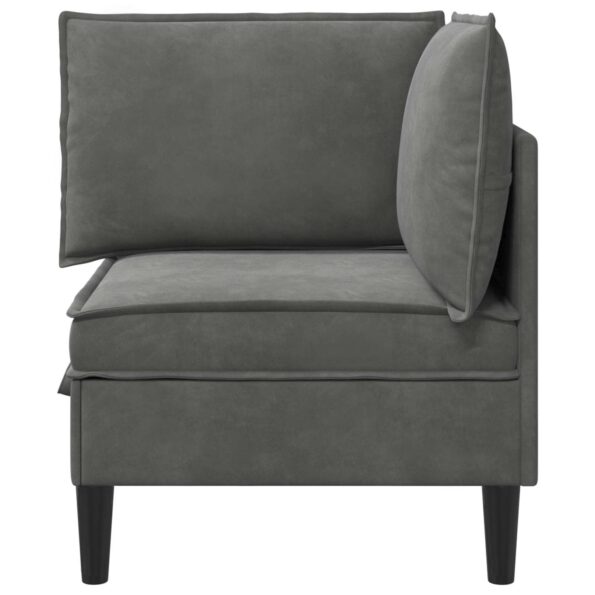 vidaXL Sofa s úložným priestorom Tmavosivá Zamat – Obrázok 6