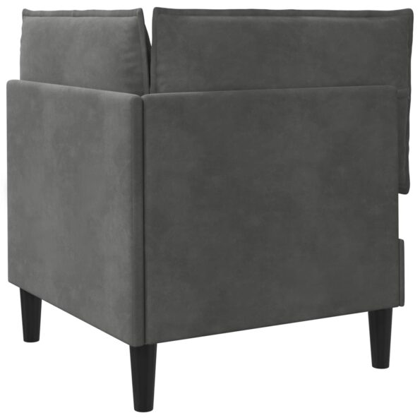 vidaXL Sofa s úložným priestorom Tmavosivá Zamat – Obrázok 7