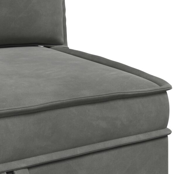 vidaXL Sofa s úložným priestorom Tmavosivá Zamat – Obrázok 8