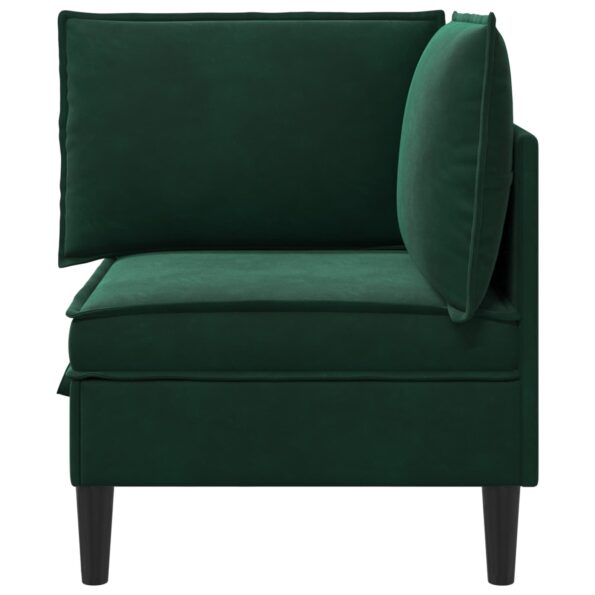 vidaXL Sofa s úložným priestorom Tmavozelená Zamat – Obrázok 6