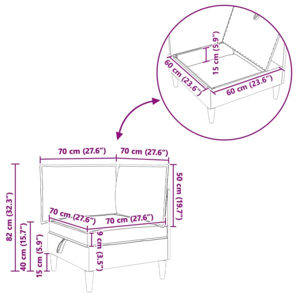 vidaXL Sofa s úložným priestorom Ružová Zamat – Obrázok 13