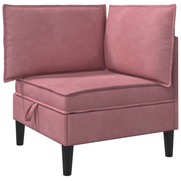 vidaXL Sofa s úložným priestorom Ružová Zamat – Obrázok 2