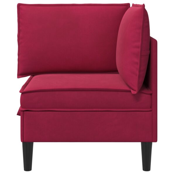 vidaXL Sofa s úložným priestorom Víno červené Zamat – Obrázok 6