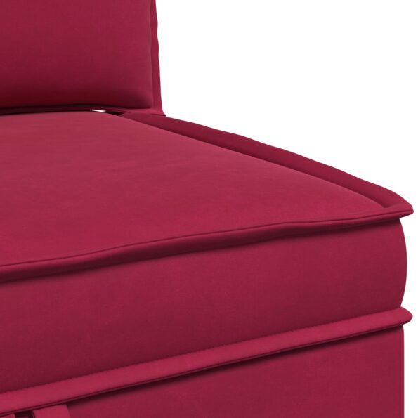vidaXL Sofa s úložným priestorom Víno červené Zamat – Obrázok 8