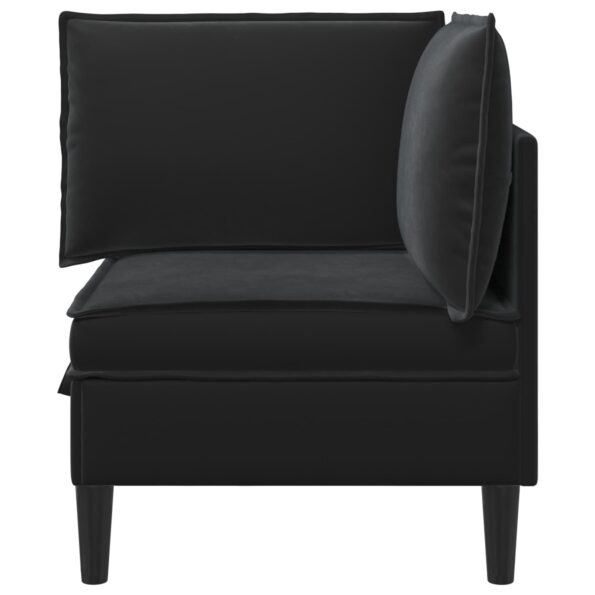 vidaXL Sofa s úložným priestorom Čierna Zamat – Obrázok 6