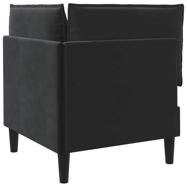vidaXL Sofa s úložným priestorom Čierna Zamat – Obrázok 7
