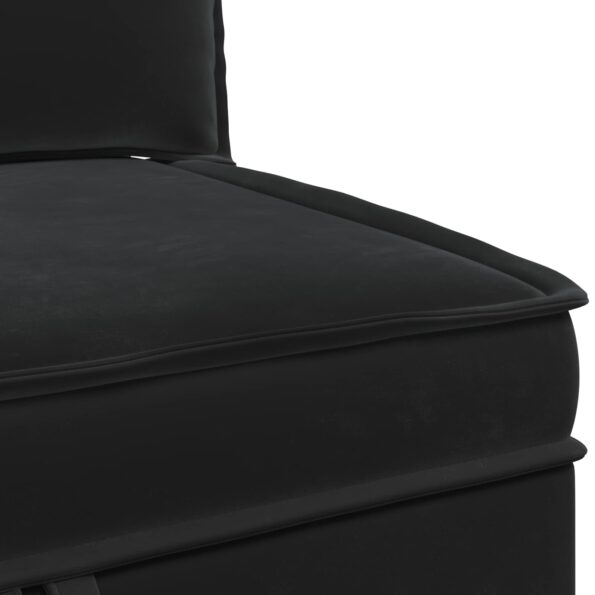 vidaXL Sofa s úložným priestorom Čierna Zamat – Obrázok 8