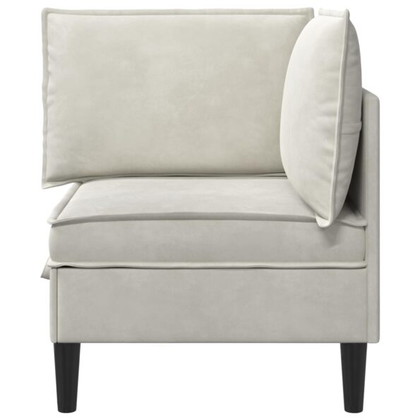 vidaXL Sofa s úložným priestorom Krémová Zamat – Obrázok 6
