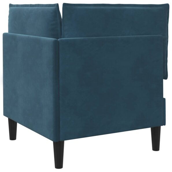 vidaXL Sofa s úložným priestorom Modrá Zamat – Obrázok 7