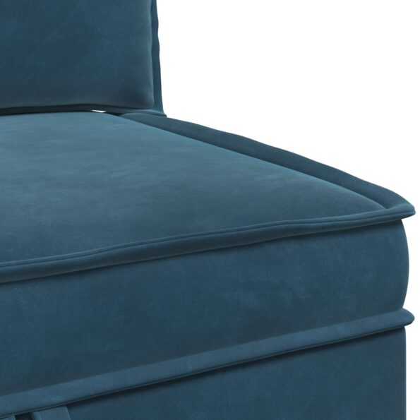 vidaXL Sofa s úložným priestorom Modrá Zamat – Obrázok 8