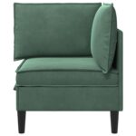 vidaXL Sofa s úložným priestorom Morská zelená Zamat – Obrázok 6