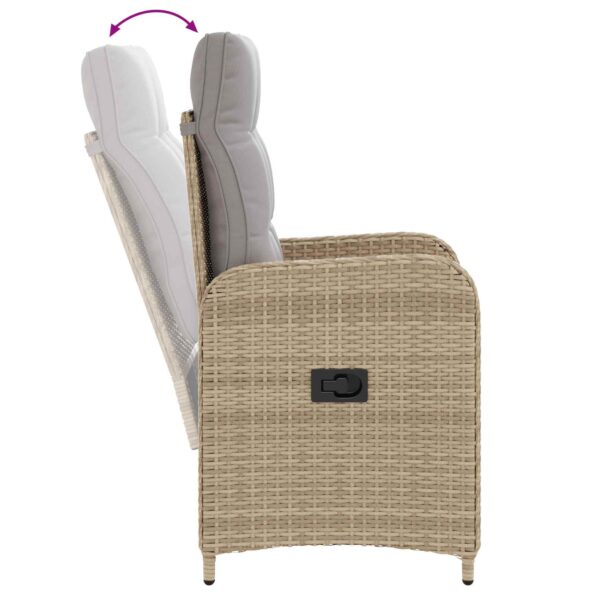 vidaXL Záhradné lehátko Beige a svetlo šedá – Obrázok 8