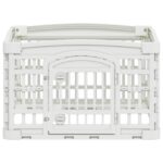 vidaXL 4-panelový psí hrací priestor 63 x 63 x 40 cm Plast Biela – Obrázok 5