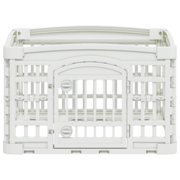 vidaXL 4-panelový psí hrací priestor 63 x 63 x 40 cm Plast Biela – Obrázok 5