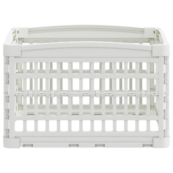 vidaXL 4-panelový psí hrací priestor 63 x 63 x 40 cm Plast Biela – Obrázok 6