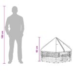 vidaXL 6 panelový psí výbeh 122 x 106 x 79 cm Plast Biela Skladací – Obrázok 11
