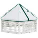 vidaXL 6 panelový psí výbeh 122 x 106 x 79 cm Plast Biela Skladací – Obrázok 2