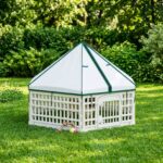 vidaXL 6 panelový psí výbeh 122 x 106 x 79 cm Plast Biela Skladací – Obrázok 4