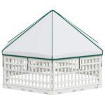 vidaXL 6 panelový psí výbeh 122 x 106 x 79 cm Plast Biela Skladací – Obrázok 6