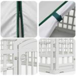 vidaXL 6 panelový psí výbeh 122 x 106 x 79 cm Plast Biela Skladací – Obrázok 7
