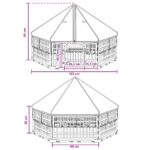vidaXL 6 panelový psí výbeh 122 x 106 x 79 cm Plast Biela Skladací – Obrázok 9