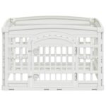 vidaXL 4-panelový psí hrací priestor 91 x 91 x 58 cm Plast Biela – Obrázok 5