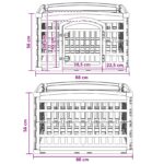 vidaXL 4-panelový psí hrací priestor 91 x 91 x 58 cm Plast Biela – Obrázok 8