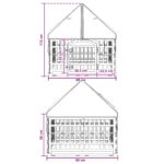 vidaXL 4 panelový psí výbeh s strechou 88 x 58 cm Plast Biela Skladací – Obrázok 9
