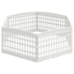 vidaXL 6 panelový psí výbeh 179 x 151 x 58 cm Plast Biela Skladací – Obrázok 6