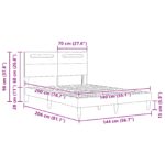 vidaXL Rám postele s LED pásikmi Biela 140 x 200 cm Umelá koža – Obrázok 12