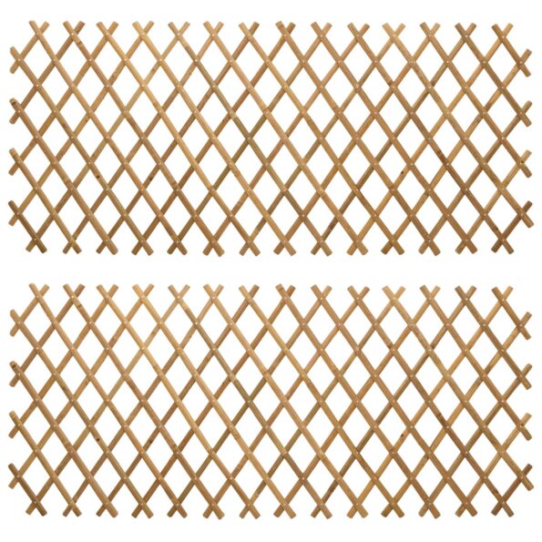 vidaXL Rozkladací trelážový plot 2 pcs Svetlohnedá 100 x 105 cm Bambus – Obrázok 2