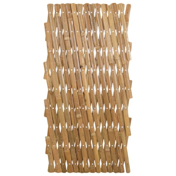 vidaXL Rozkladací trelážový plot 2 pcs Svetlohnedá 100 x 105 cm Bambus – Obrázok 4