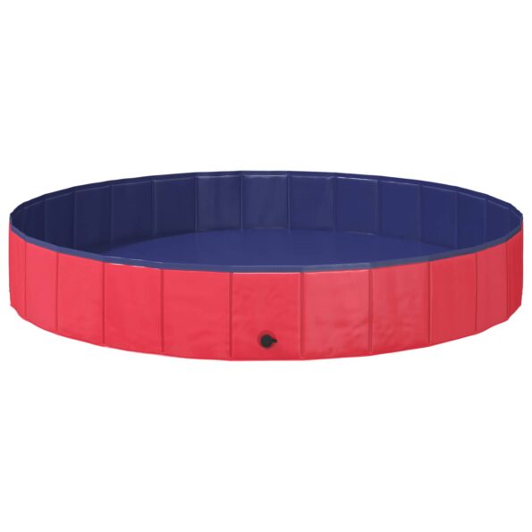 vidaXL Bazén pre psa Červená Ø200 x 30 cm Hustý PVC – Obrázok 2