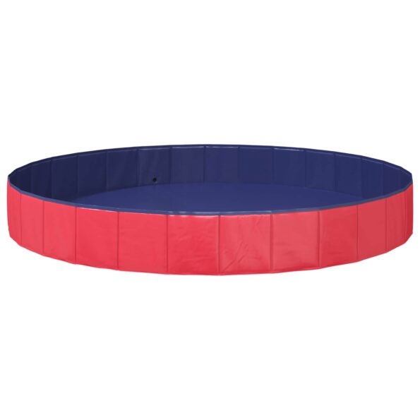 vidaXL Bazén pre psa Červená Ø300 x 38 cm Hustý PVC – Obrázok 3