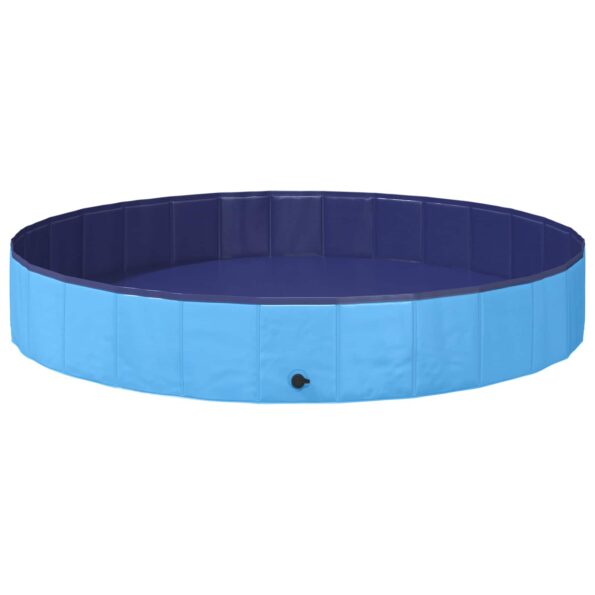 vidaXL Bazén pre psa Modrá Ø200 x 30 cm Hustý PVC – Obrázok 2