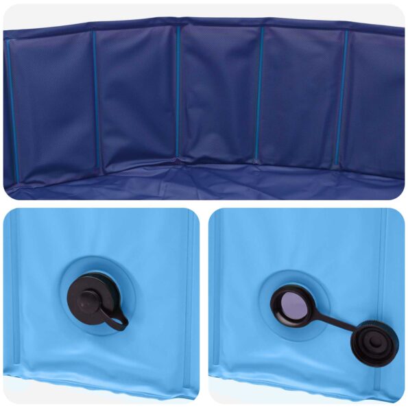 vidaXL Bazén pre psa Modrá Ø200 x 30 cm Hustý PVC – Obrázok 4