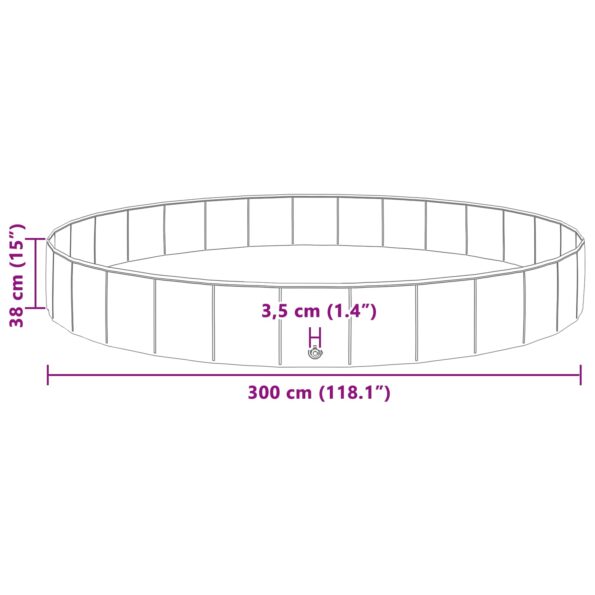 vidaXL Bazén pre psa Modrá Ø300 x 38 cm Hustý PVC – Obrázok 7