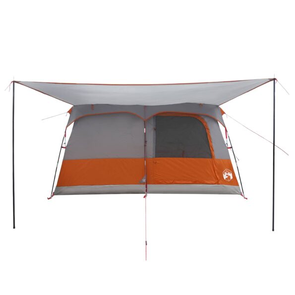 vidaXL Rodinný stan Šedá a oranžová 320 x 210 x 180 cm Polyester – Obrázok 5