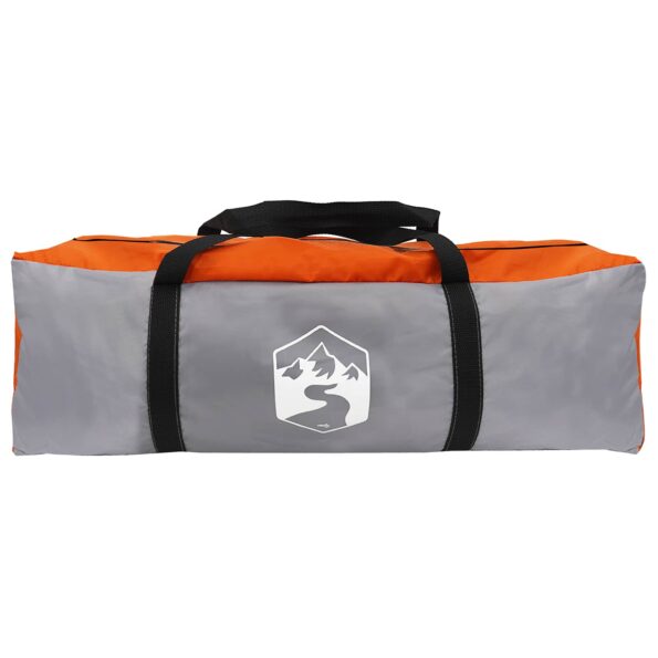 vidaXL Rodinný stan Šedá a oranžová 320 x 210 x 180 cm Polyester – Obrázok 8