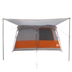 vidaXL Rodinný stan Šedá a oranžová 380 x 260 x 190 cm Polyester – Obrázok 5