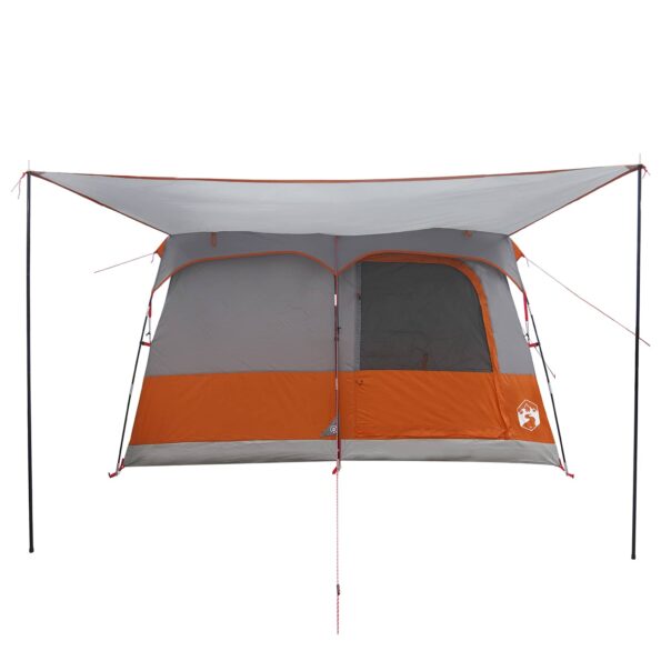 vidaXL Rodinný stan Šedá a oranžová 380 x 260 x 190 cm Polyester – Obrázok 5